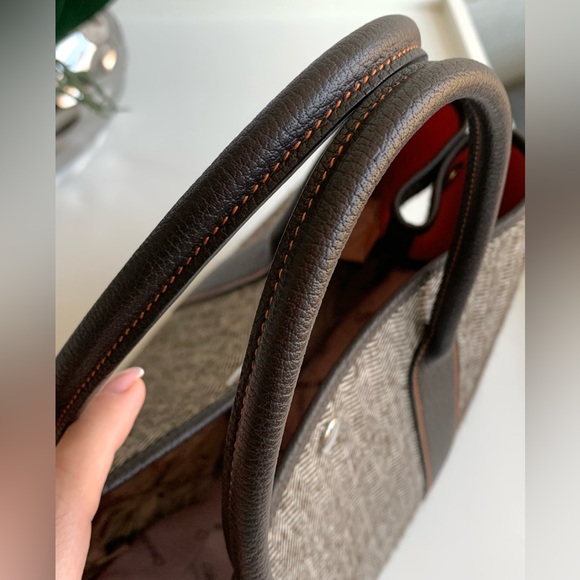 ❌SOLD❌Authentic HERMES Buffalo Leather and Chevron Wool Garden Party 36 Bag. - Picture 7 of 15